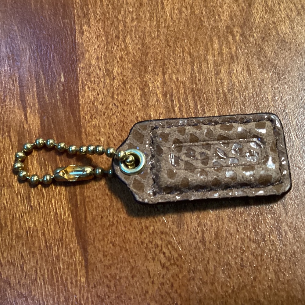 Coach Tan/Brown Bag Tag/Hang Tag